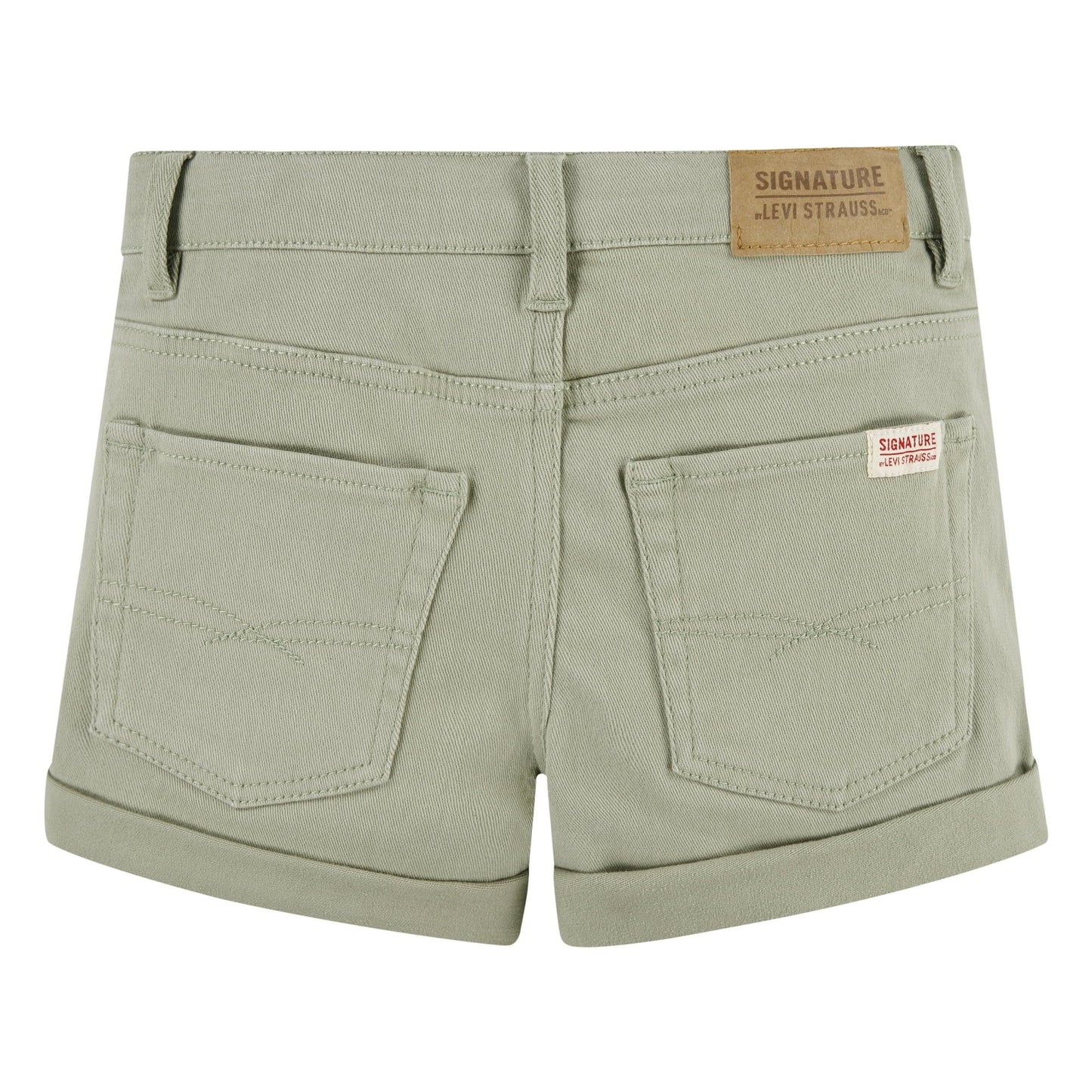 SIZE: 14 REG - Signature by Levi Strauss & Co. Girls Roll Hem Denim Shorts