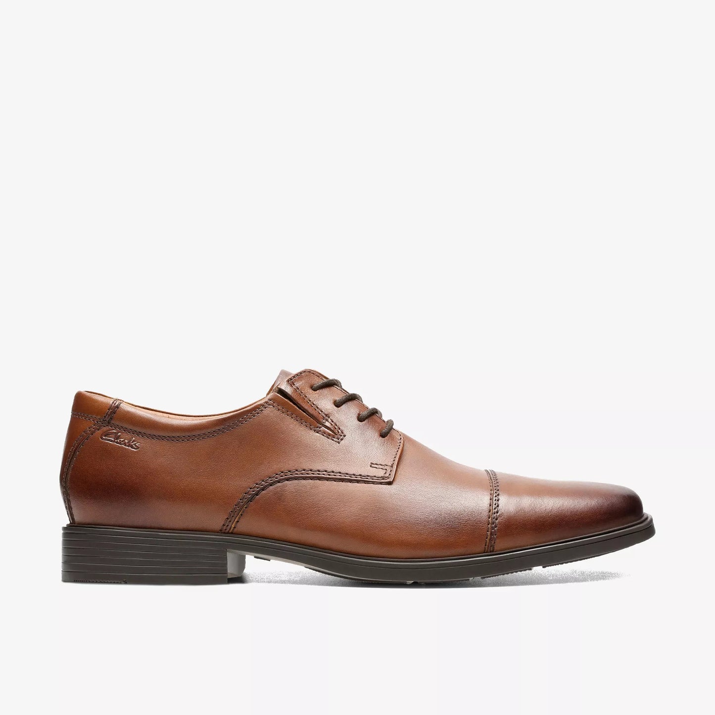 Clarks Men's Tyden Cap Oxford Shoe colour light brown