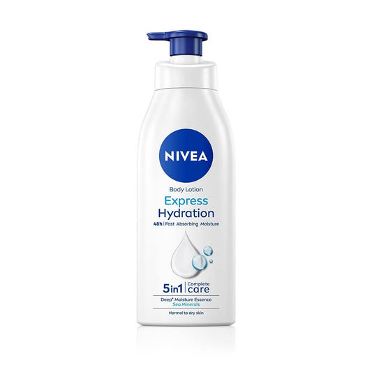 NIVEA Body Lotion for Very Dry Skin, Repair & Care, with Deep Moisture Serum and Dexpanthenol, 72H Relief from Dry & Tight Skin, 400ml (Packaging May Vary)