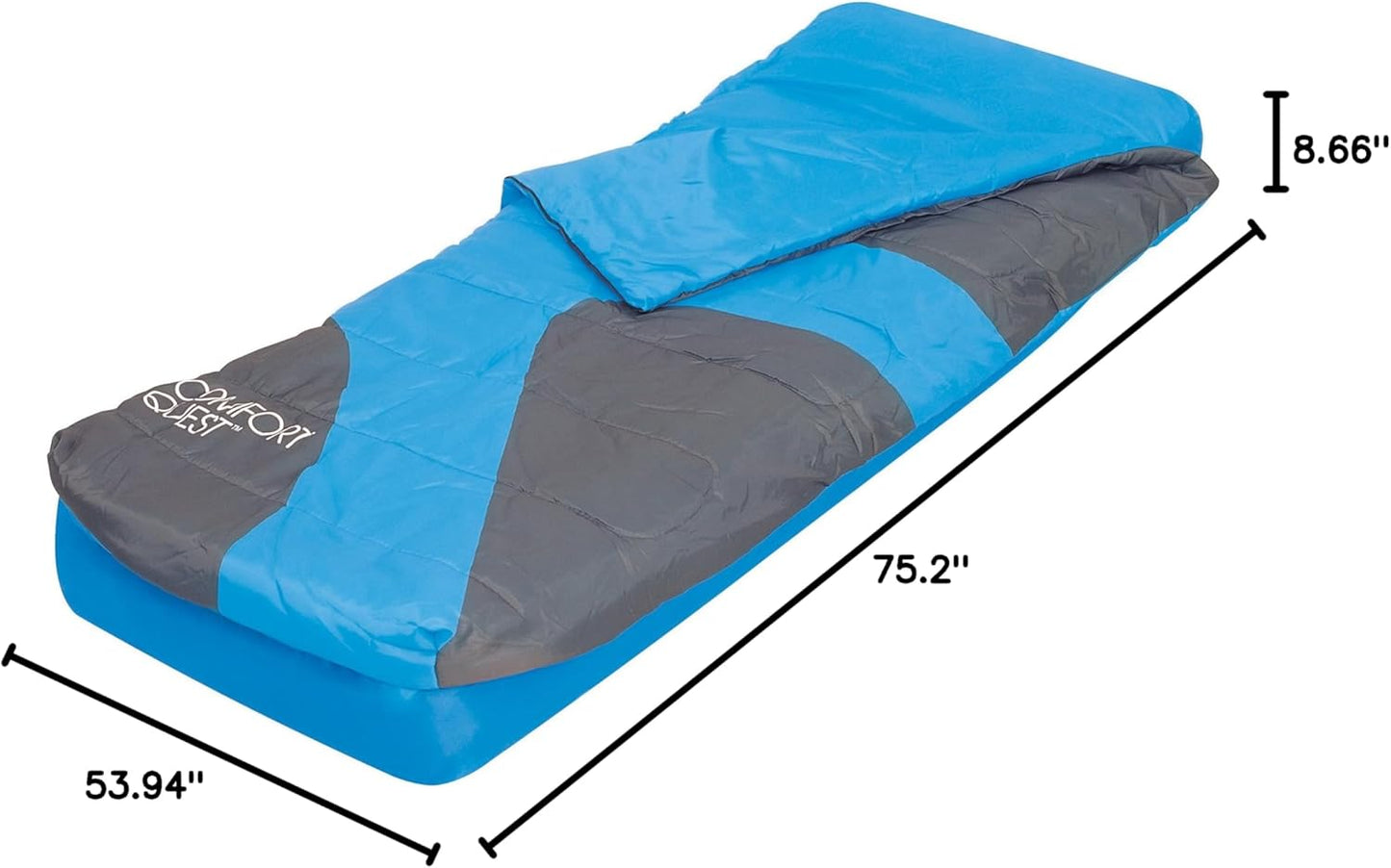 Bestway Comfort Quest Aslepa 67436 Single Air Mattress-Yellow