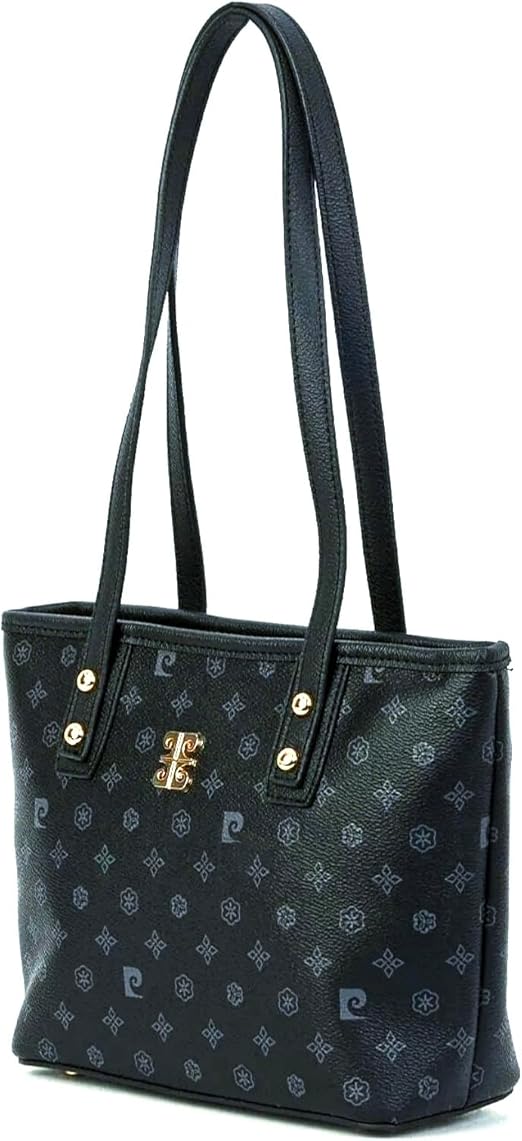 Pierre Cardin Black Monogram Women's Shoulder Bag