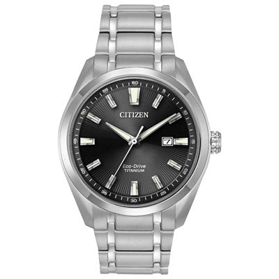 Citizen Titanium 42mm Men's Solar Powered Fashion Watch - Black/Silver