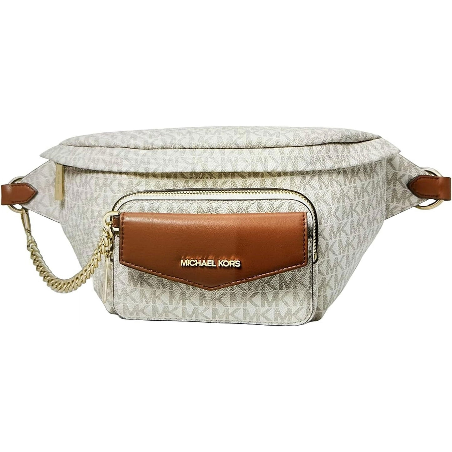 Michael Kors Maisie Large Vanilla Waistpack Card Case Fanny Pack Bag