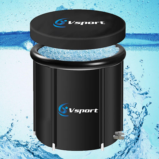 ice bath tub for athletes, Multi-Layer Portable cold Plunge Tub, Sport Recovery Cold Bath, Ice Bath Tubs cold pack, Foldable Cold Bath Tub with Cover?85 Gallon?model L?30”*30”*30”? Model L (30"*30"*30")