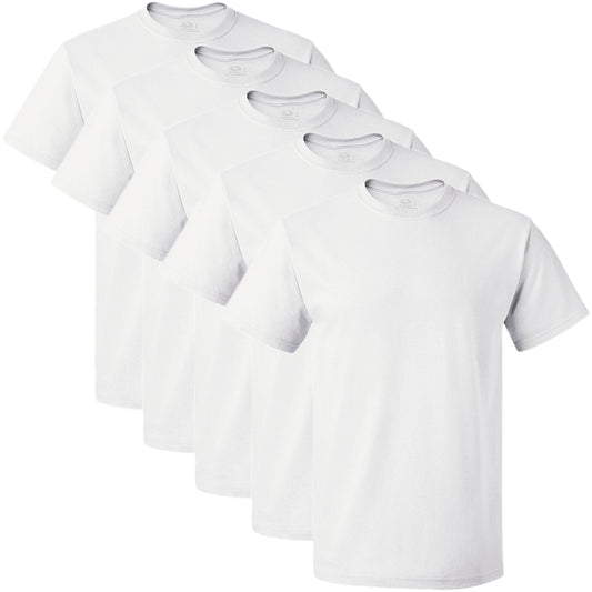 Fruit of the Loom Men's White Crew T-Shirt, White, XX-Large (Pack of 6)