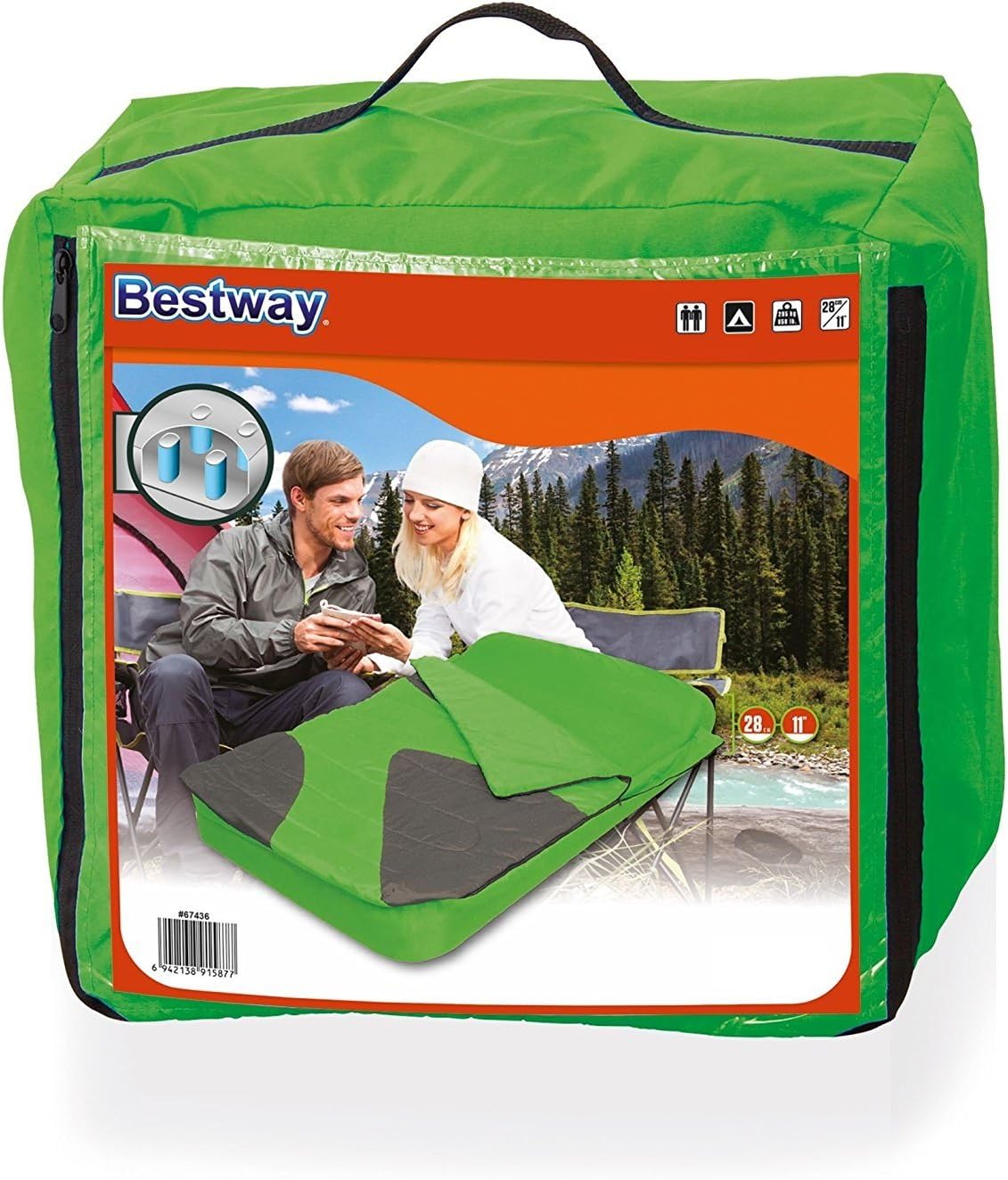 Bestway Comfort Quest Aslepa 67436 Single Air Mattress-Yellow