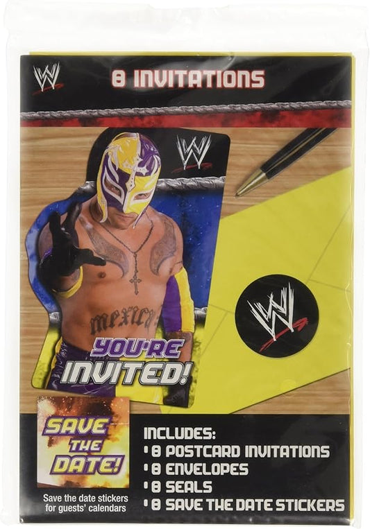 Amscan WWE 8-Invitations and Envelopes