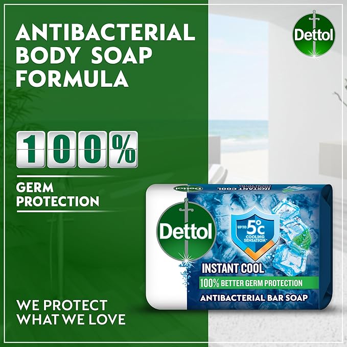 Dettol Instant Cool Anti-Bacterial Soap 100g