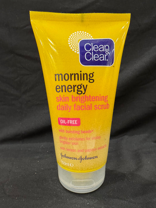 Clean & Clear morning energy skin brightening daily facial scrub OIL FREE