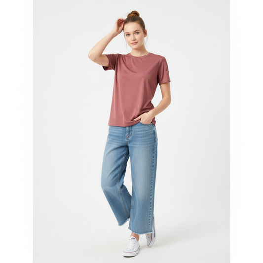 Burgandy Women's Sport T shirt