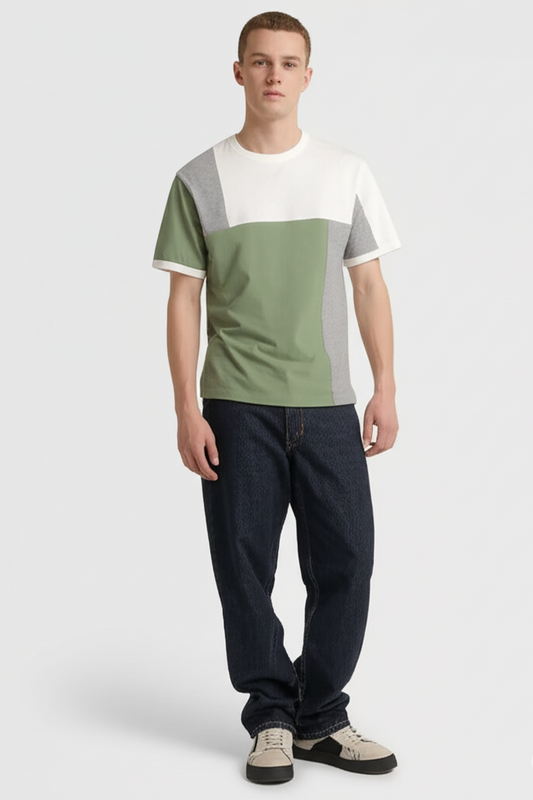Denim & Flower Men’s Round Neck T-Shirt