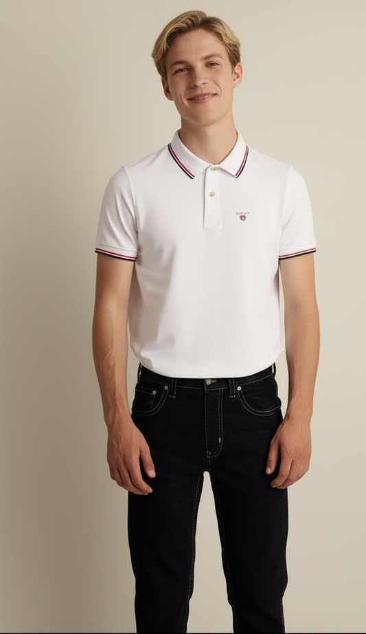 Gant Men’s White Cotton T-Shirt – Classic Casual Tee