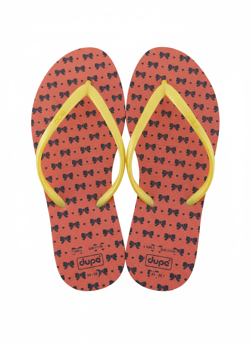 Dupe Flip Flops in Orange Color