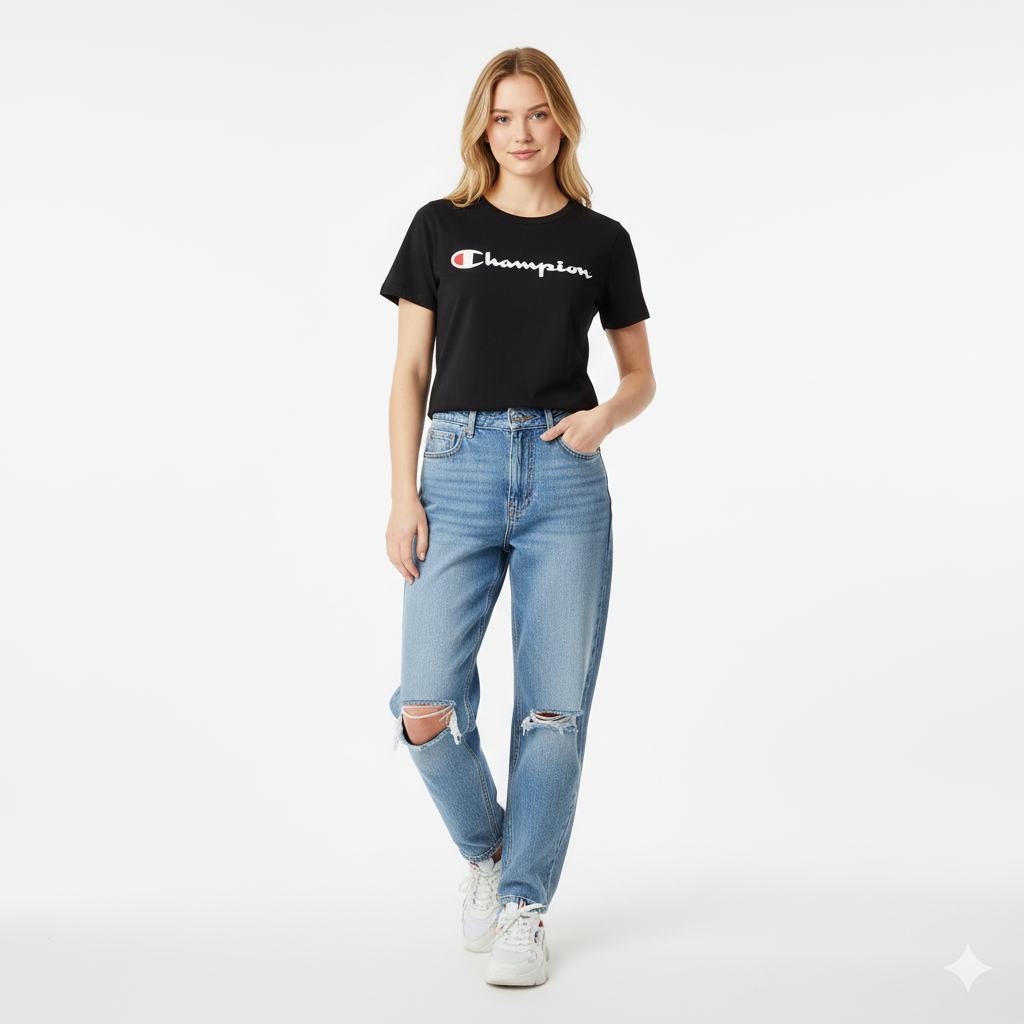 Champions Black Womens T Shirt