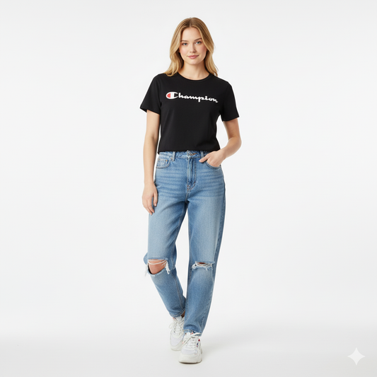 Champions Black Womens T Shirt