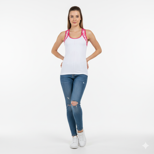 Compressport Trail & Running Shirt Tank  Woman White