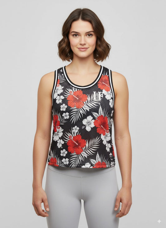 Wesc Women's T-shirt black color Ziad red and white