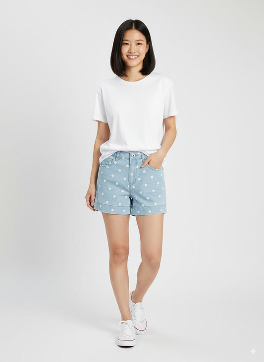 efties DENIM COLLECTION Women's jeans shorts are cyan