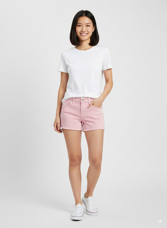 Bershka BOTTOMS DEPARTMENT Women's Jeans Shorts Pure Color