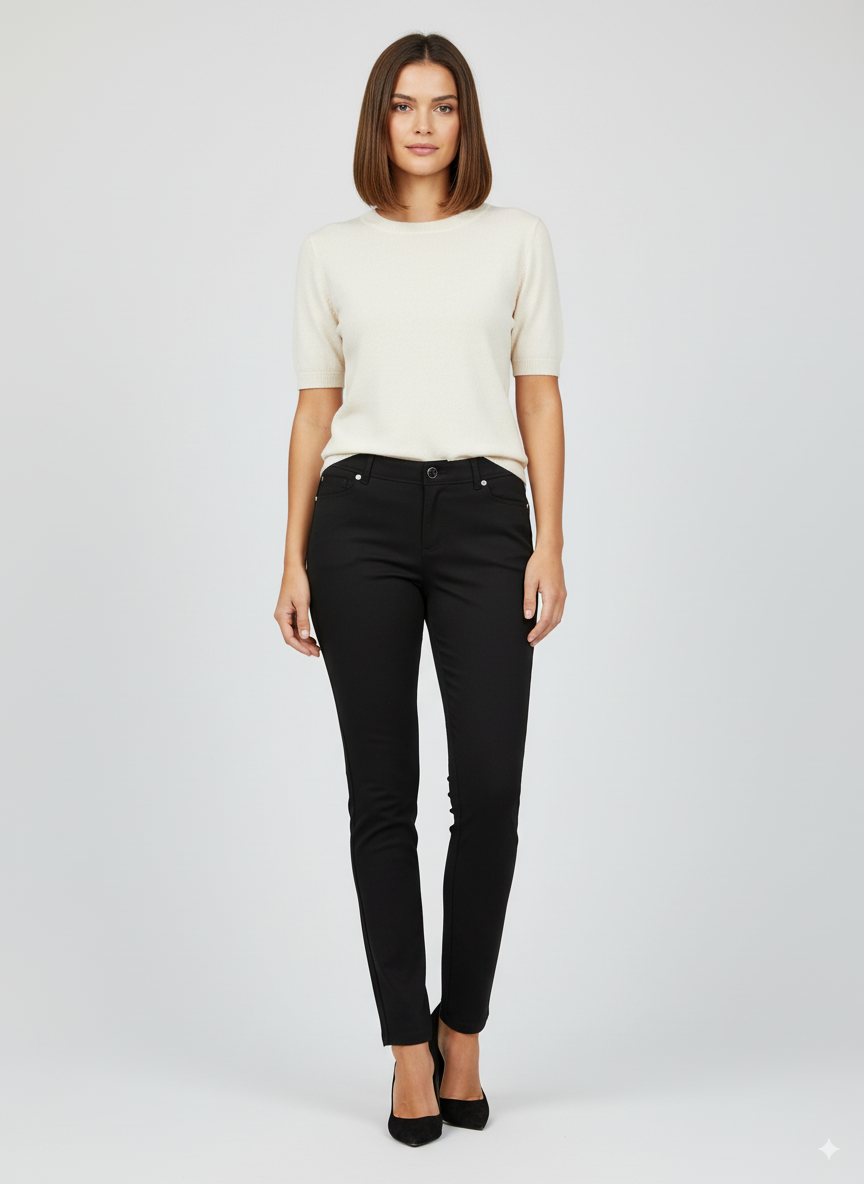 Black Stand Trousers