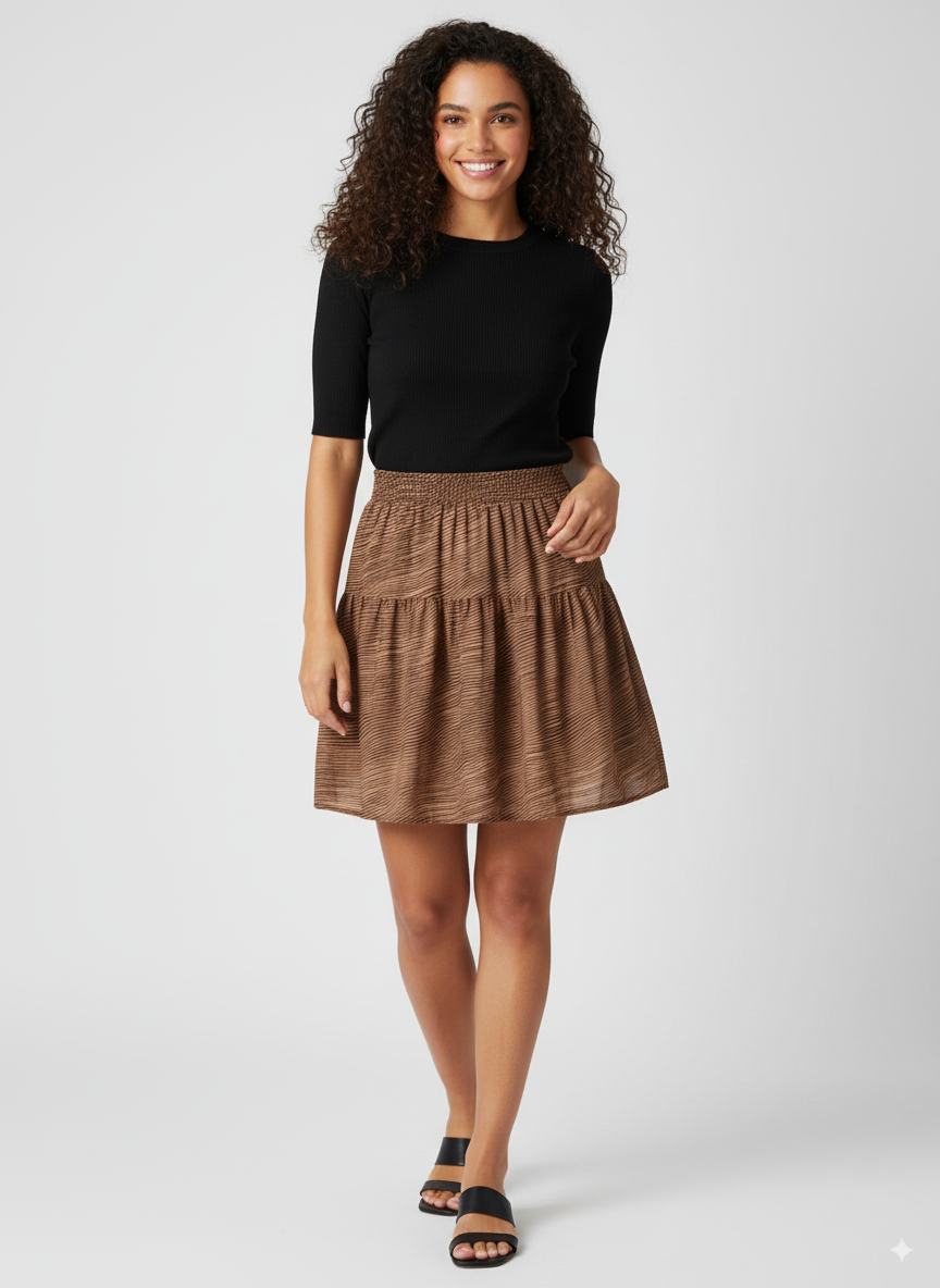 Piper CURVE Women's Skirt Brown