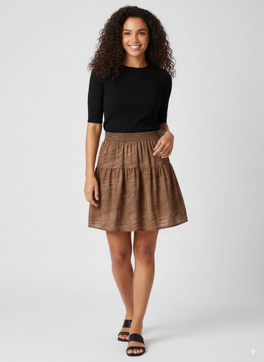 Piper CURVE Women's Skirt Brown