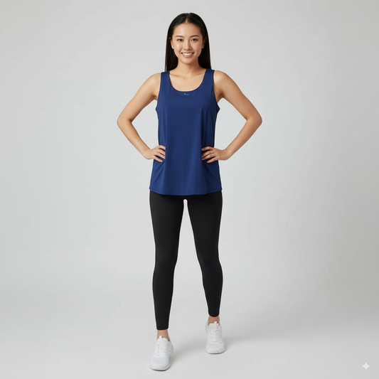NAVY BLUE WOMEN'S SLEEVELESS TOP