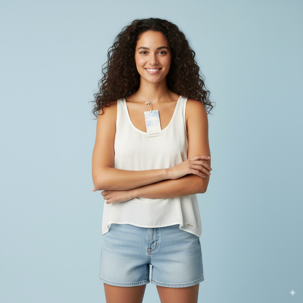 DOUBLE AGENT CALIFORNIA WOMEN'S OFF WHITE TANK TOP