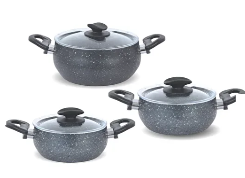 BYKARDELEN GRANITE CASSEROLE POT SET