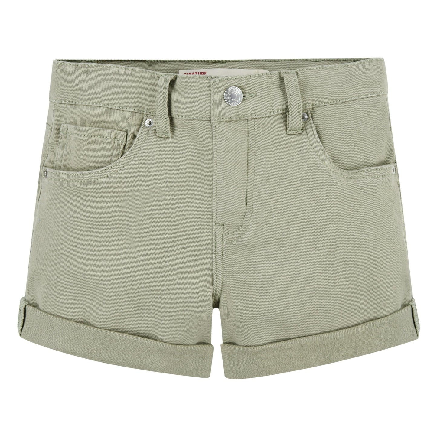 SIZE: 14 REG - Signature by Levi Strauss & Co. Girls Roll Hem Denim Shorts