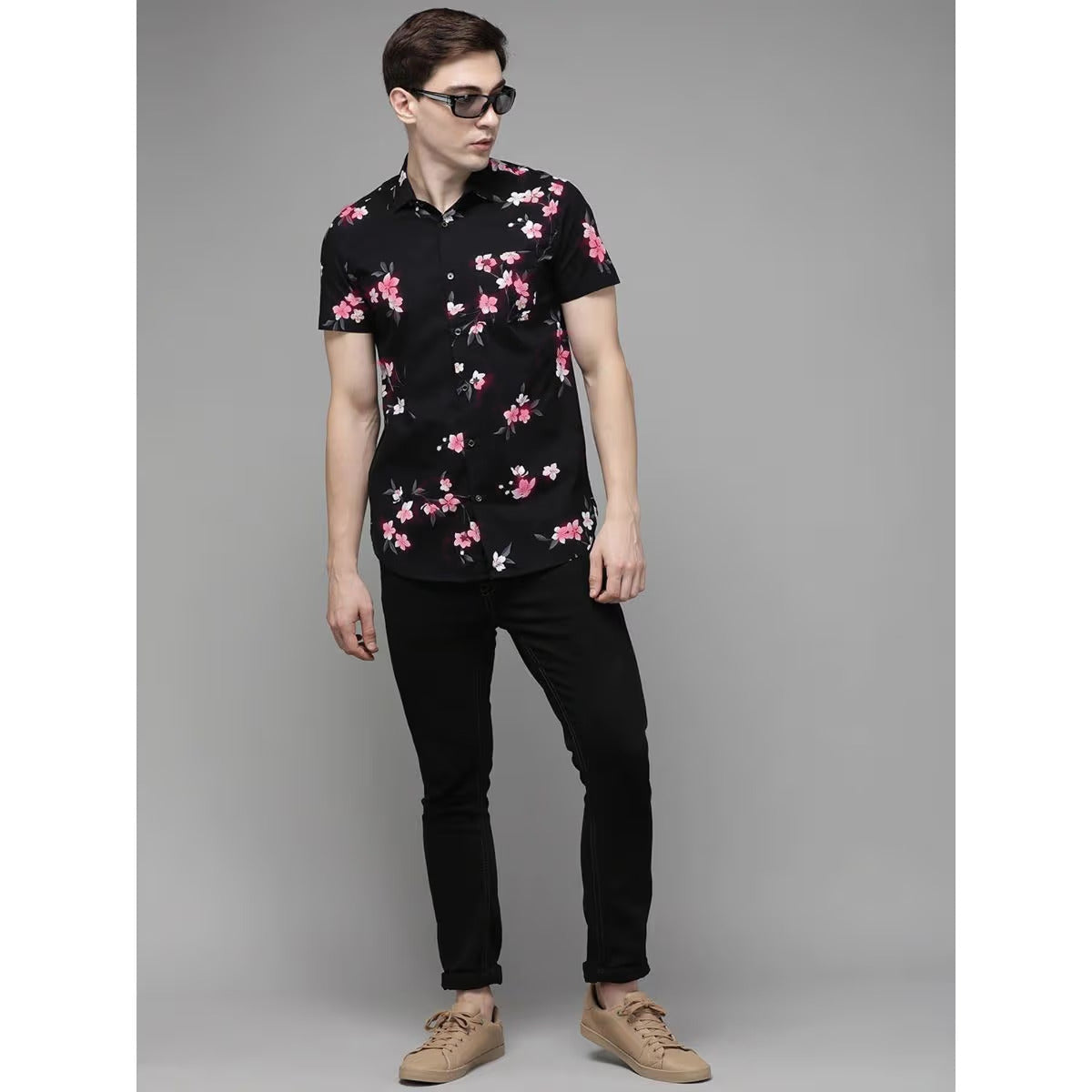 Denim & Flower Ricky Singh Men’s Floral Short Sleeve Shirt