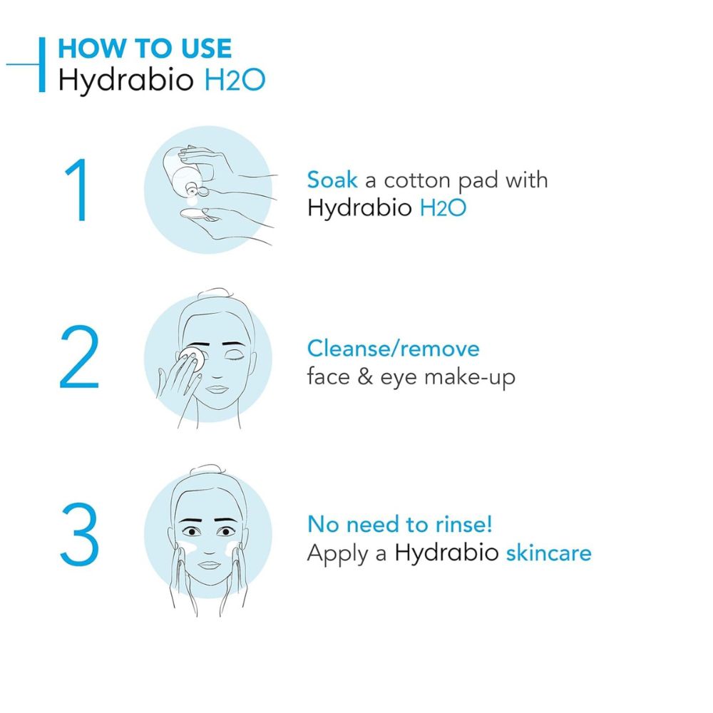 Bioderma HydraBio H2O Micelle Solution for Women - 16.9 oz Cleanser