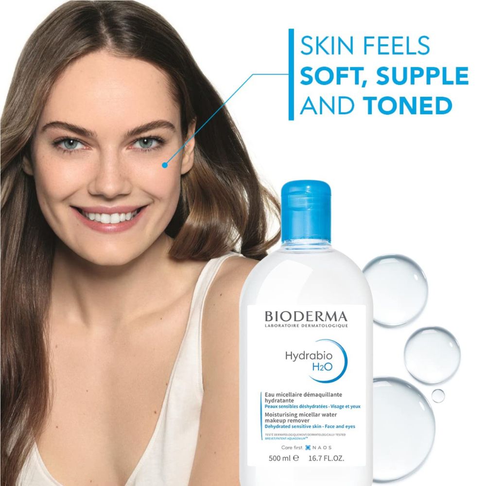 Bioderma HydraBio H2O Micelle Solution for Women - 16.9 oz Cleanser