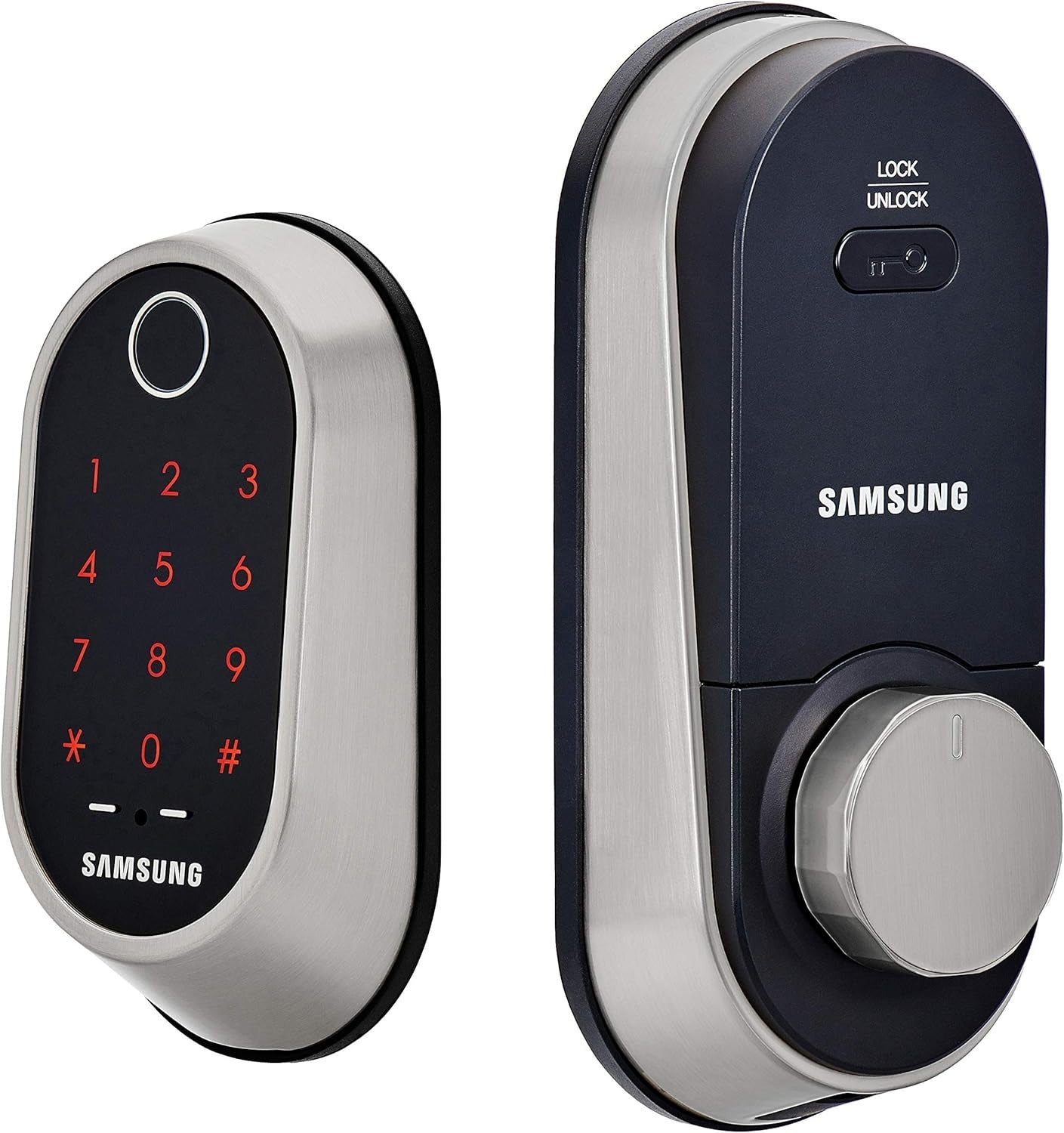 Samsung SHP-A30FCDS Smart Wi-Fi Biometric Deadbolt Door Lock Satin Nickel