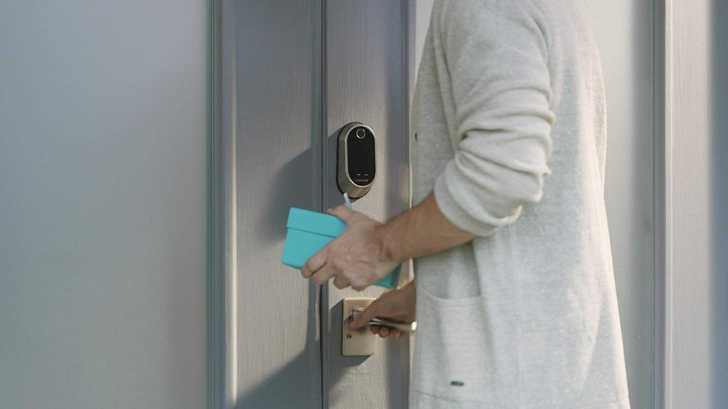 Samsung SHP-A30FCDS Smart Wi-Fi Biometric Deadbolt Door Lock Satin Nickel