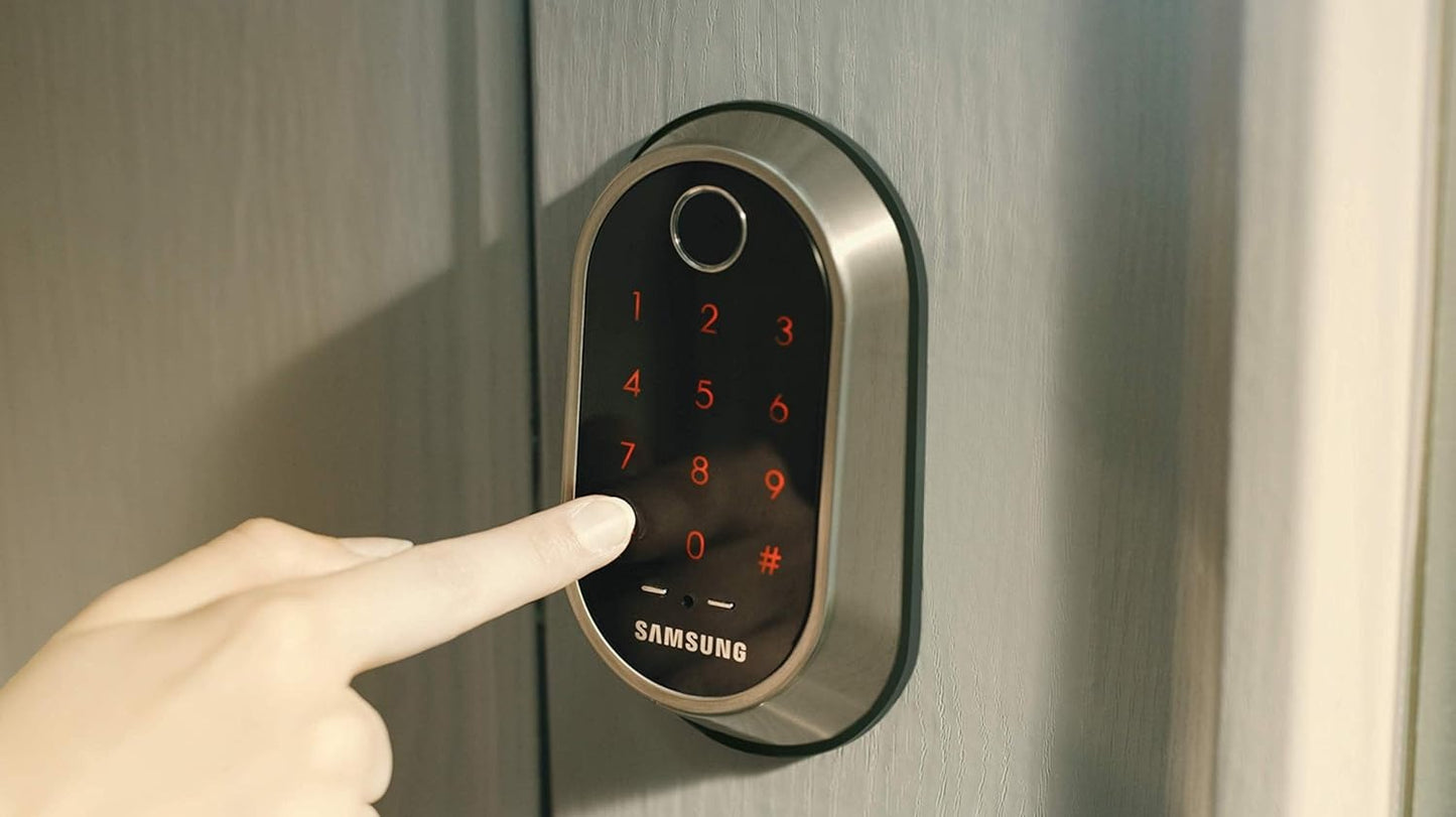 Samsung SHP-A30FCDS Smart Wi-Fi Biometric Deadbolt Door Lock Satin Nickel