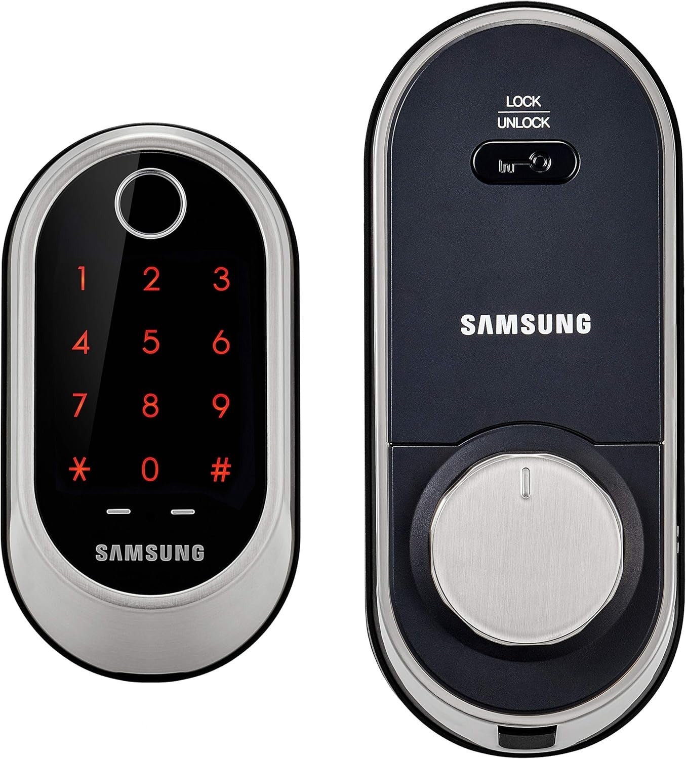 Samsung SHP-A30FCDS Smart Wi-Fi Biometric Deadbolt Door Lock Satin Nickel