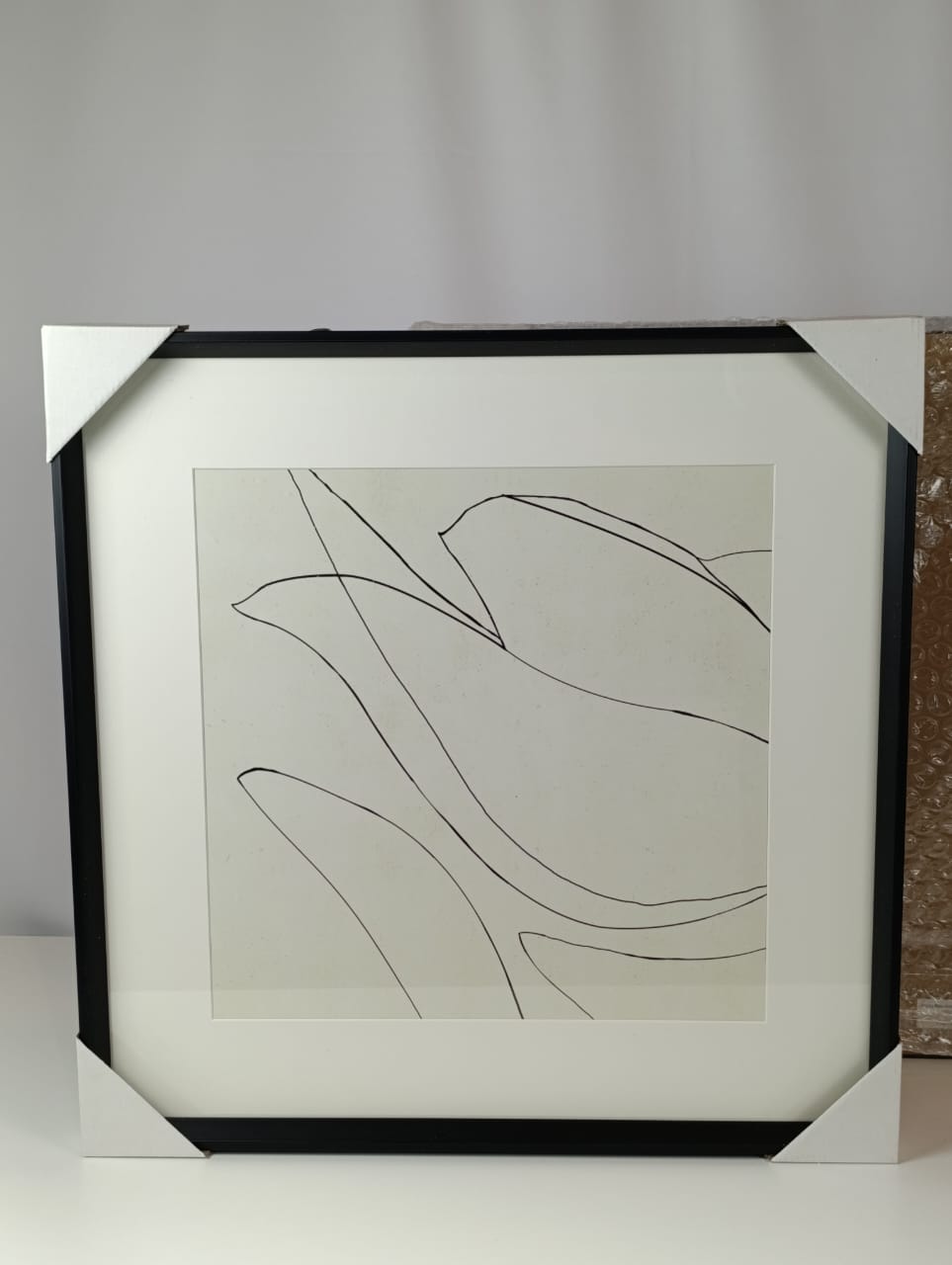 SEALED - (Set of 2) 60CM X 60CM Sketch Art Print Black/White - Threshold™ Designed with Studio McGee
