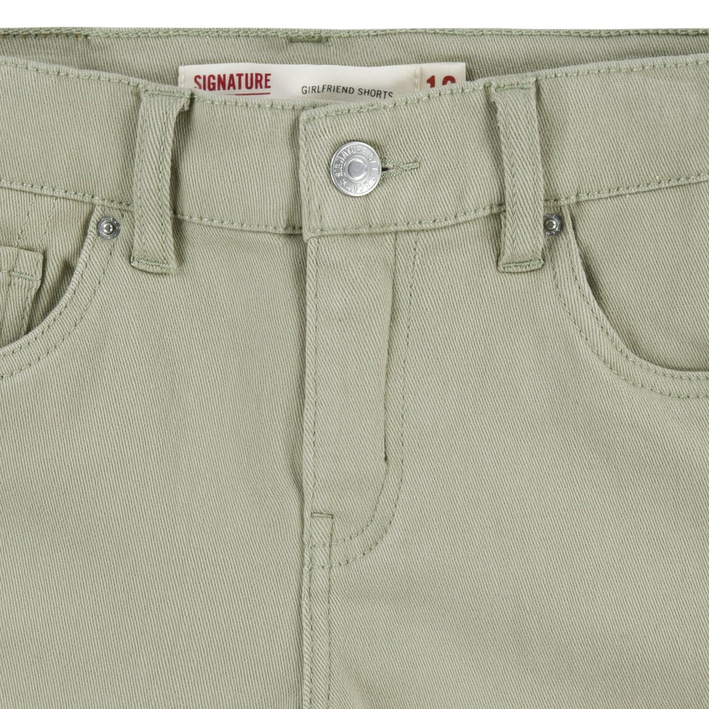 SIZE: 14 REG - Signature by Levi Strauss & Co. Girls Roll Hem Denim Shorts