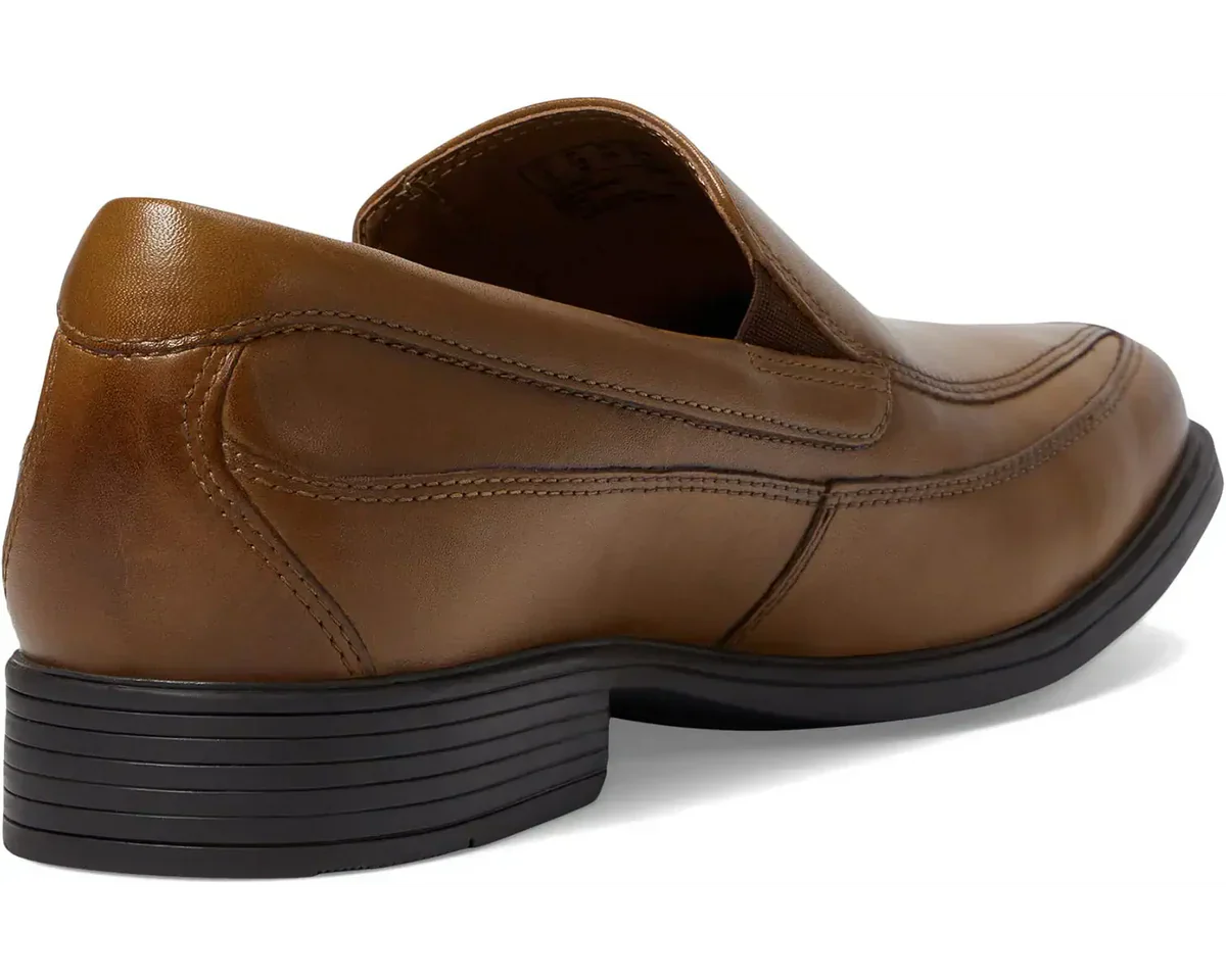 Clarks Men’s Tilden Free Dark Tan Leather Slip-On Dress Loafers