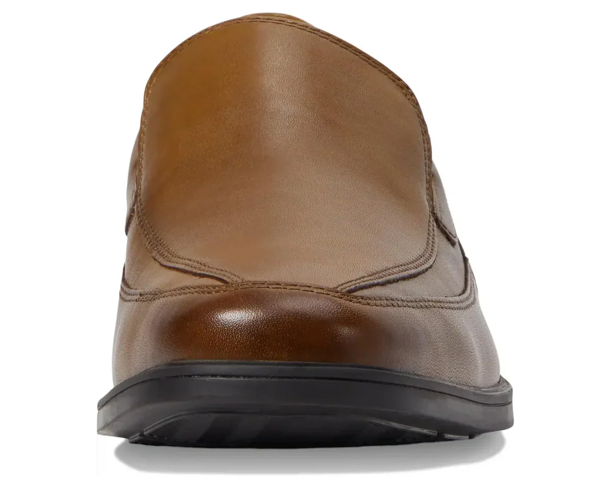 Clarks Men’s Tilden Free Dark Tan Leather Slip-On Dress Loafers