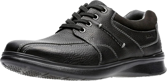 Clarks Cotrell Walk Men’s Oxford Shoes – Classic Black Leather Flats with All‑Day Comfort