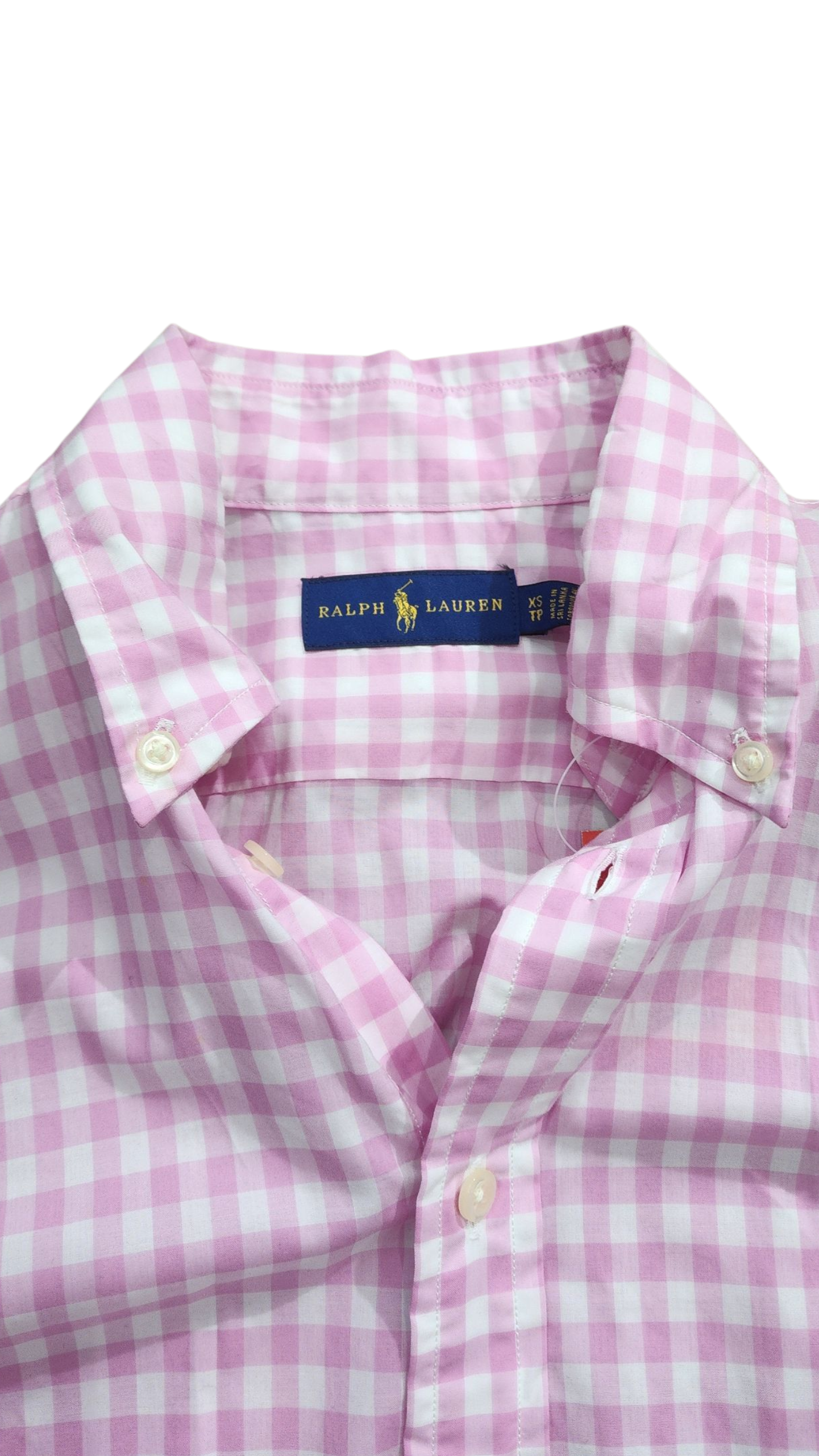 Ralph Lauren Polo Pink & White Checkered Half Sleeve women's Shirt