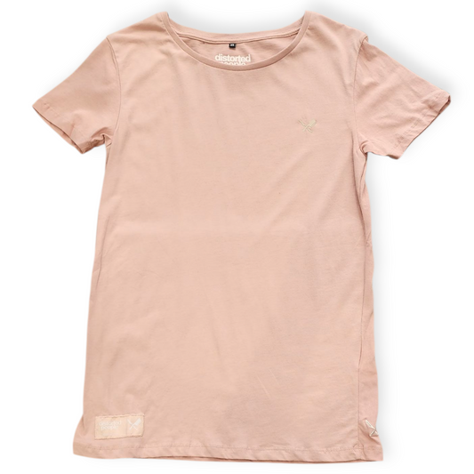 DISTORTED PEOPLE PINK WOMEN'S T SHIRT