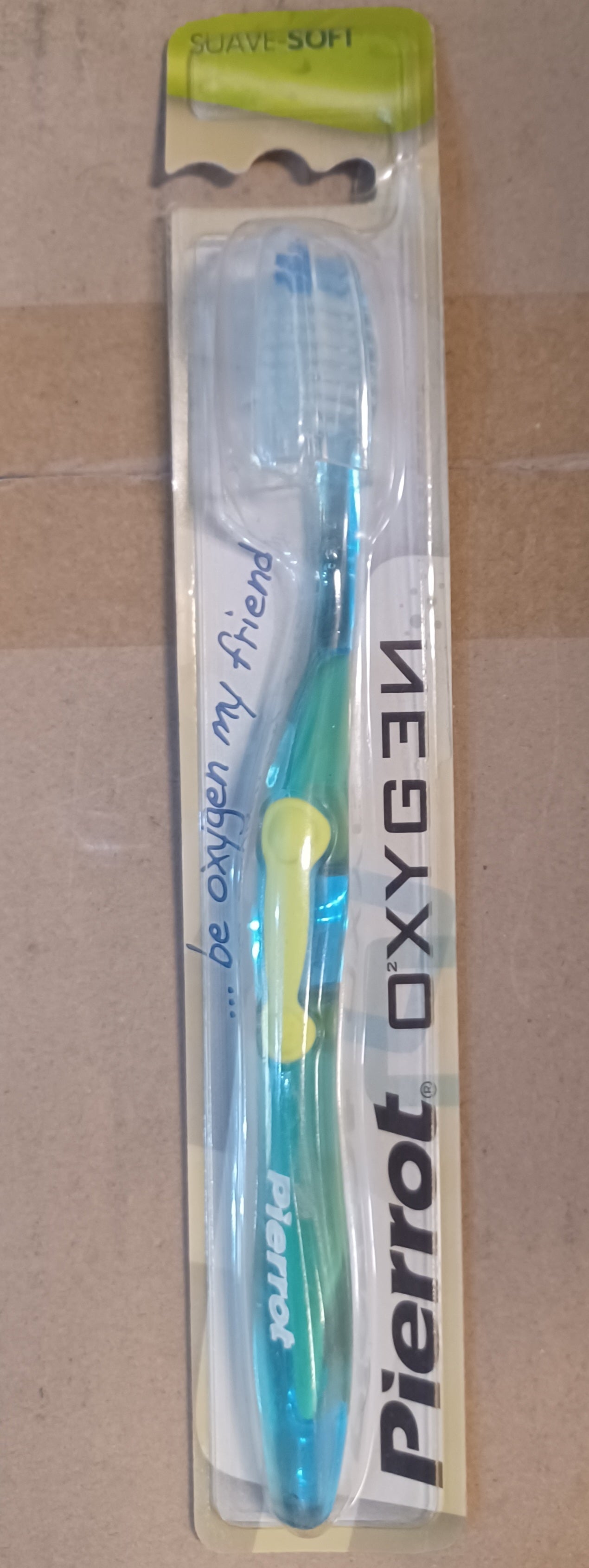 Pierrot Oxygens Suave-Soft Toothbrush – Available in Blue-Yellow & Blue-Gray