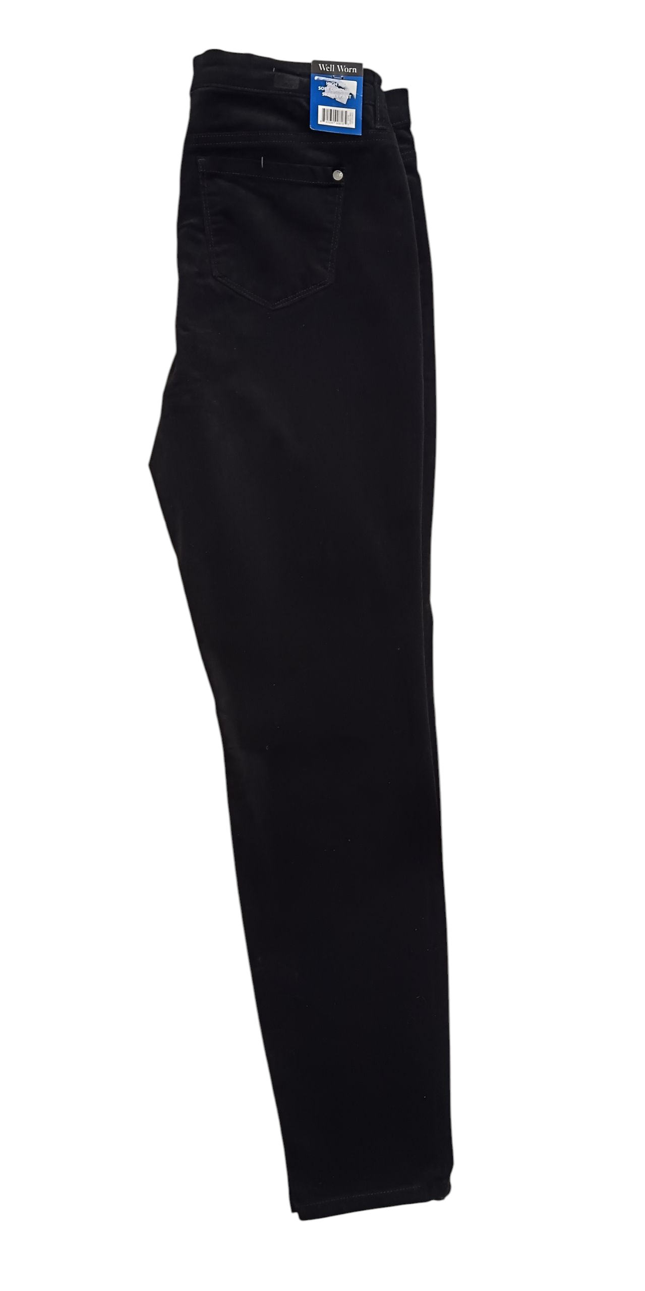 SIZE: 30 - Well Worn Women High Rise Corduroy Skinny Pant (Black 10/30)