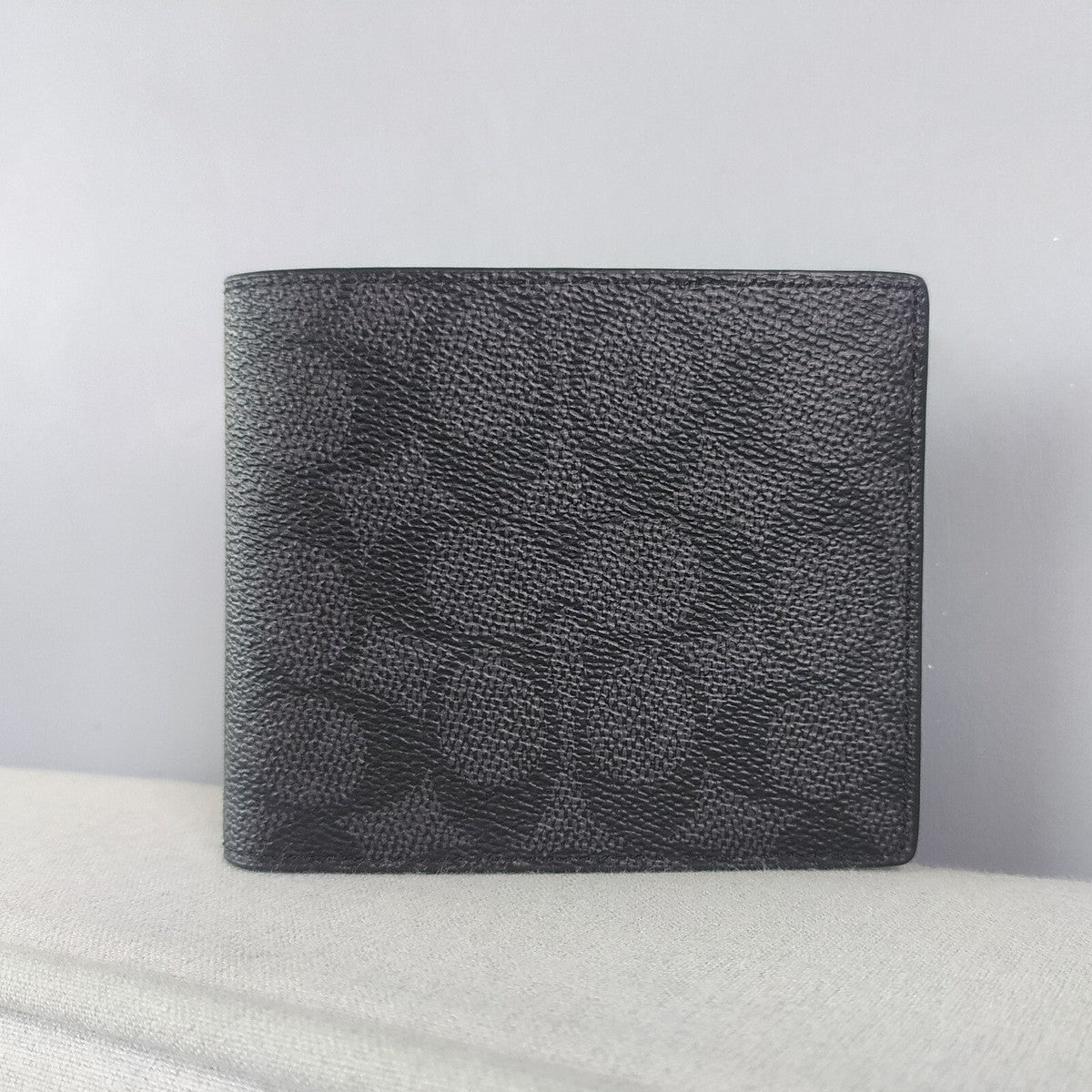 Coach Grey Signature Leather Wallet with Removable Card Holder