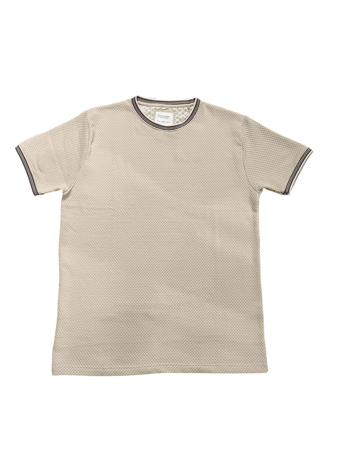 Cactus Man Men’s Beige Half-Sleeve T-Shirt – Comfortable Casual Wear