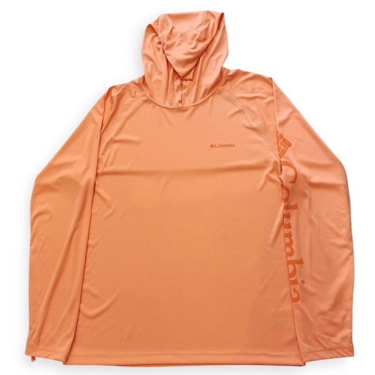 COLUMBIA WOMEN'S OMNI-SHADE PEACH FULL SLEEVE SWEATER WITH HOOD