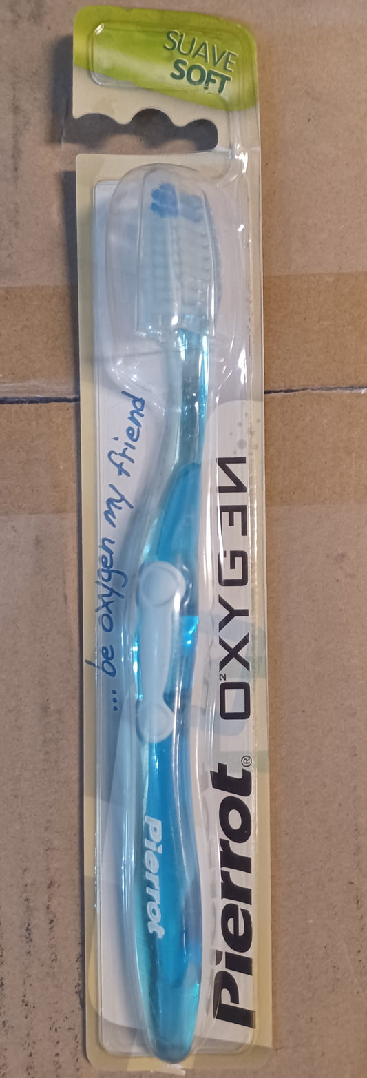 Pierrot Oxygens Suave-Soft Toothbrush – Available in Blue-Yellow & Blue-Gray
